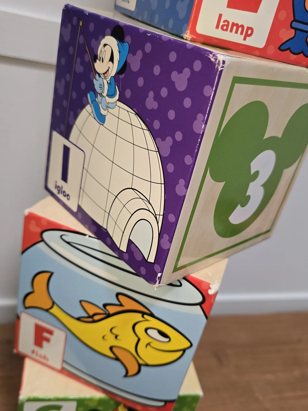 Melissa & Doug Mickey Alphabet Block Bag - Regular Wear See Pictures.
